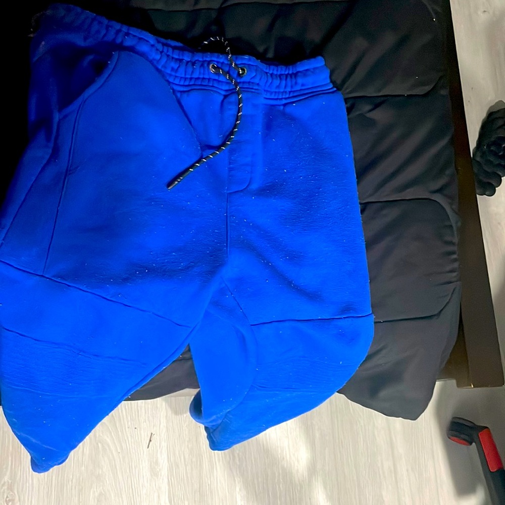 blue sweatpants